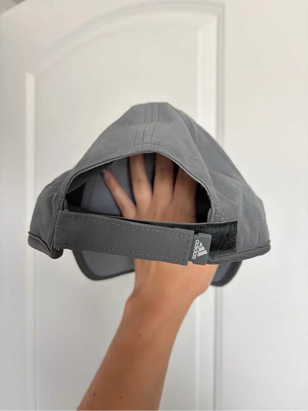 adidas Gray Cap with Coral Logo Accent